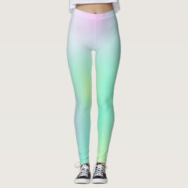 Pastel Blek Turcos Rosa Abstrakt Art Leggings