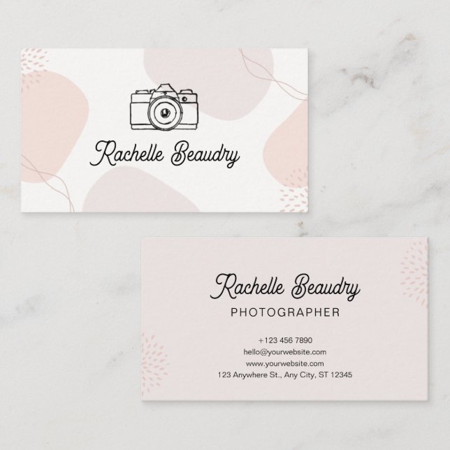 Pastel Blob Photography Mode Designer Visitkort (Fram/baksida)