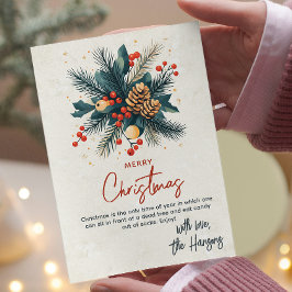 Pastel Blommigt Arrangemangare God jul Julkort