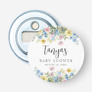 Pastel Blommigt Baby i Bloom Baby Shower Flasköppnare