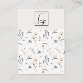 Pastel Blommigt Blue Rust Logotyp Necklace Band Ho Visitkort