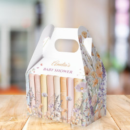 Pastel Blommigt Bok Theme Baby Shower Presentaskar