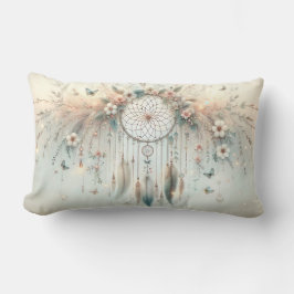 Pastel Blommigt Butterfly Dreamcatcher Lumbarkudde