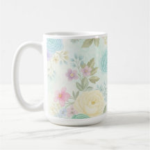 Pastel Blommigt Design Mugg