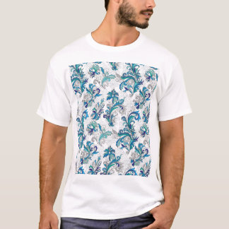 Pastel Blommigt Doodle Vintage Mönster. T Shirt
