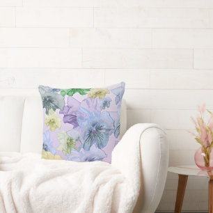 Pastel Blommigt Dream, Söt Pansies Kudde