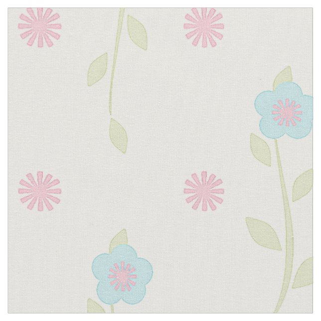Pastel Blommigt Fabric Tyg (Närbild)