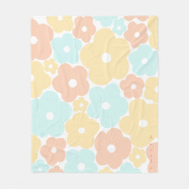 Pastel blommigt Fleece Blanket