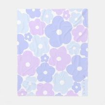 Pastel blommigt Fleece Blanket