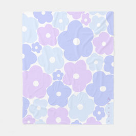 Pastel blommigt Fleece Blanket