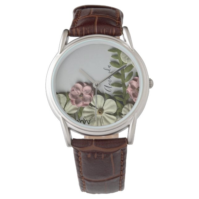 Pastel Blommigt Garden Armbandsur (Framsida)