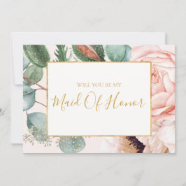Pastel Blommigt Garden | Frieri kort för Maid of h