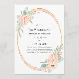 Pastel  Blommigt Geometric Bröllop Program