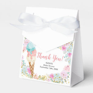 Pastel Blommigt Ice kräm Party Favoritbox Presentaskar