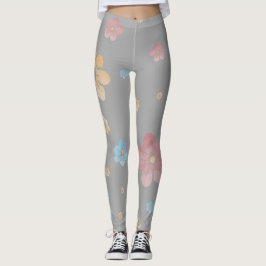 PASTEL BLOMMIGT LEGGINGS