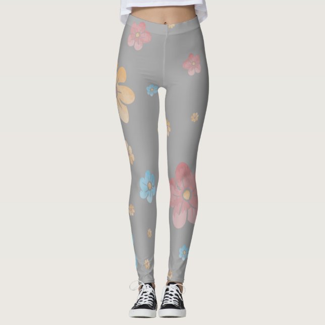 PASTEL BLOMMIGT LEGGINGS (Framsida)