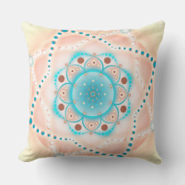 Pastel Blommigt Mandala Kudde
