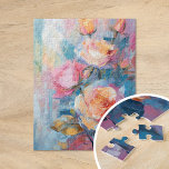Pastel Blommigt Modern Impressionist-målning Pussel<br><div class="desc">En modern imponerande målning av ro, skapat med texturerade penseldrag i mjuk pastel färg. De delikata skuggorna av rosa, persika och blått blandar harmoniskt, medan det texturerade lagrar lägger till djup och dimension till blommigtens sammansättning. Den här serene biet fångar ro tidlösa skönhet i en contemporary, ett uttryckligt stil, skapar...</div>