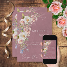 Pastel Blommigt Modern Rosa Bröllop