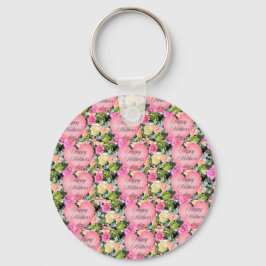 Pastel Blommigt Mors dag Nyckelring
