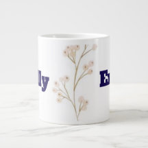 Pastel Blommigt Mugg | Personlig med ditt namn