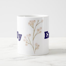 Pastel Blommigt Mugg | Personlig med ditt namn Jumbo Mugg
