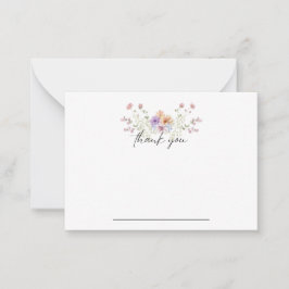 Pastel Blommigt Notecard Tack Anteckningskort