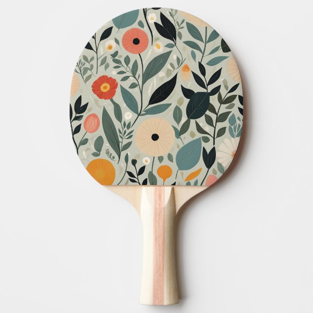 Pastel Blommigt Reverie Pingisracket (Framsidan)