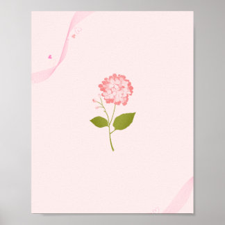 Pastel Blommigt Ribbon Poster - Soft Girl Aestthet
