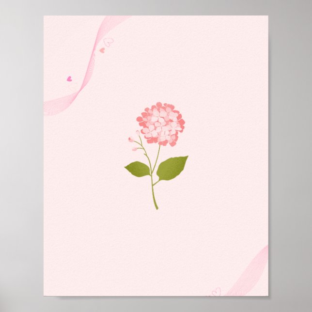 Pastel Blommigt Ribbon Poster - Soft Girl Aestthet (Framsidan)