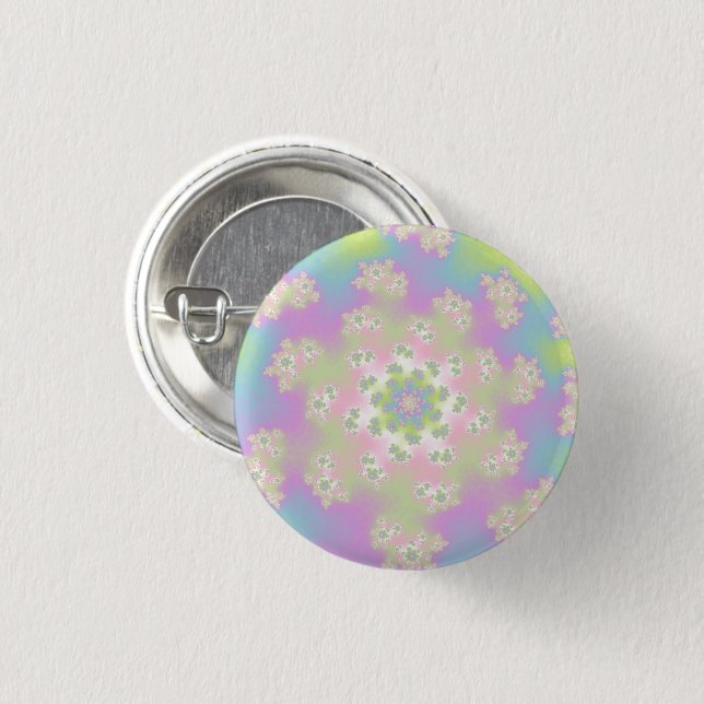 Pastel Blommigt Sprinkles Knapp (Framsida & baksida)