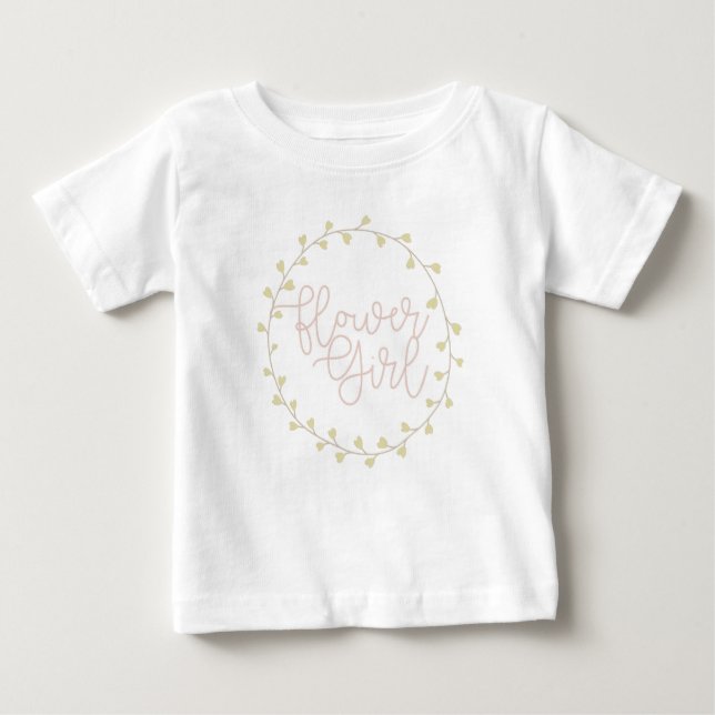Pastel Blommigt Swirl | Flower Girl T Shirt (Framsida)