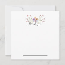 Pastel Blommigt Tack Notecard