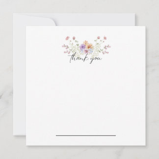 Pastel Blommigt Tack Notecard