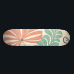 Pastel Blommigt Vines and Löv on Cream Background Skateboard Bräda 19,5 Cm<br><div class="desc">Blommigt vinodlingar och löv i pastel färg är subjekt i biet av Erica J. Vess. Blandningen av pastellerna på krämbakgrunden hjälper målningen att framträda utan att sinnena överbelastas. Lägg den här tropiska tryckningen i ditt hem idag!</div>