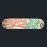 Pastel Blommigt Vines and Löv on Cream Background Skateboard Bräda 19,5 Cm<br><div class="desc">Blommigt vinodlingar och löv i pastel färg är subjekt i biet av Erica J. Vess. Blandningen av pastellerna på krämbakgrunden hjälper målningen att framträda utan att sinnena överbelastas. Lägg den här tropiska tryckningen i ditt hem idag!</div>