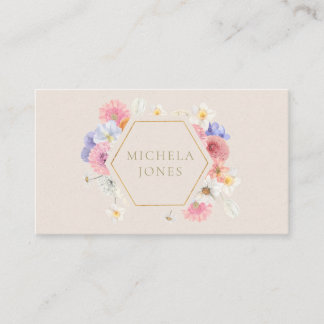 Pastel Blommigt Womens Elegant Designer Stylist Bu Visitkort
