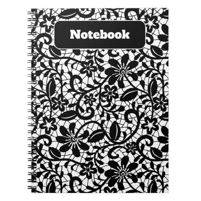 Pastel Blommönster Aesthetic Notebook Anteckningsbok (Framsidan)
