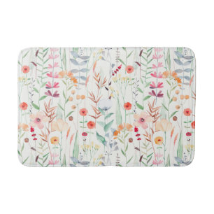 Pastel Blomsterträdgård Mönster Badrumsmatta