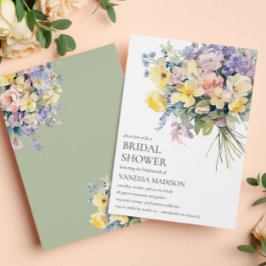 Pastel Bloom BRIDE BOUQUET MÖHIPPA Inbjudningar