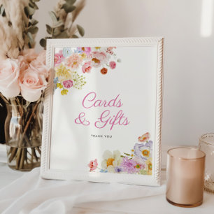 Pastel Bloom Möhippa Cards och presentkort Poster
