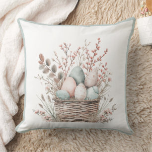 Pastel Bloom Påsk Basket Brunch Kudde