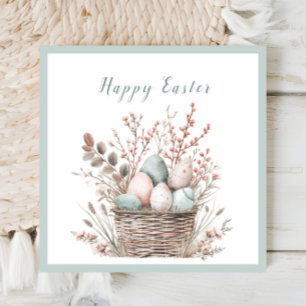 Pastel Bloom Påsk Basket Brunch Pappersservett