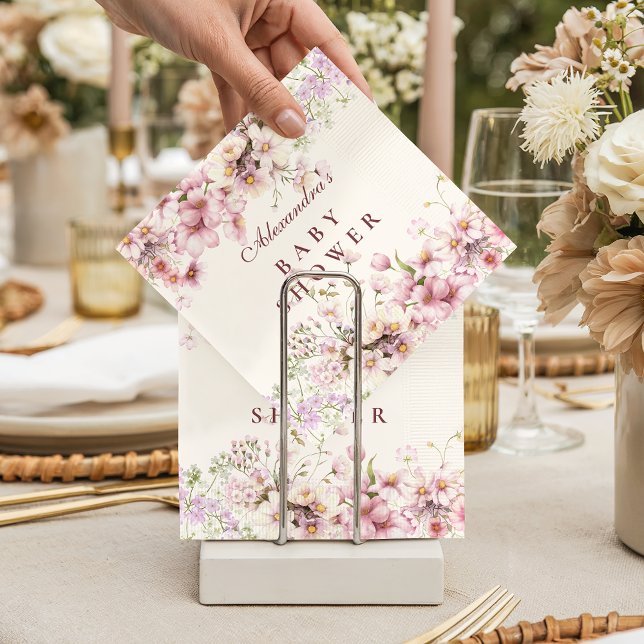 Pastel Blossom Baby Shower Pappersservett (Skapare uppladdad)