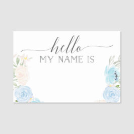 Pastel Blue Baby Shower Namn bricka Namnbricka