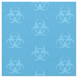 Pastel Blue Biohazard Symbol Fabric Tyg