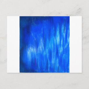 Pastel Blue Blaze (abstrakt expressionism) Vykort