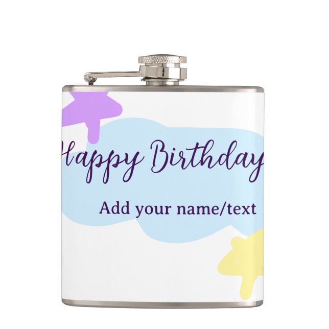 Pastel blue clouds stars purple happy birthday nam fickplunta (Framsidan)