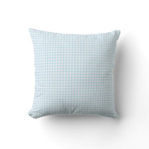 Pastel Blue Gingham Check Dekorativ kudde