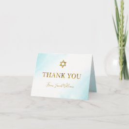 Pastel Blue Guld Pub Mitzvah Tack